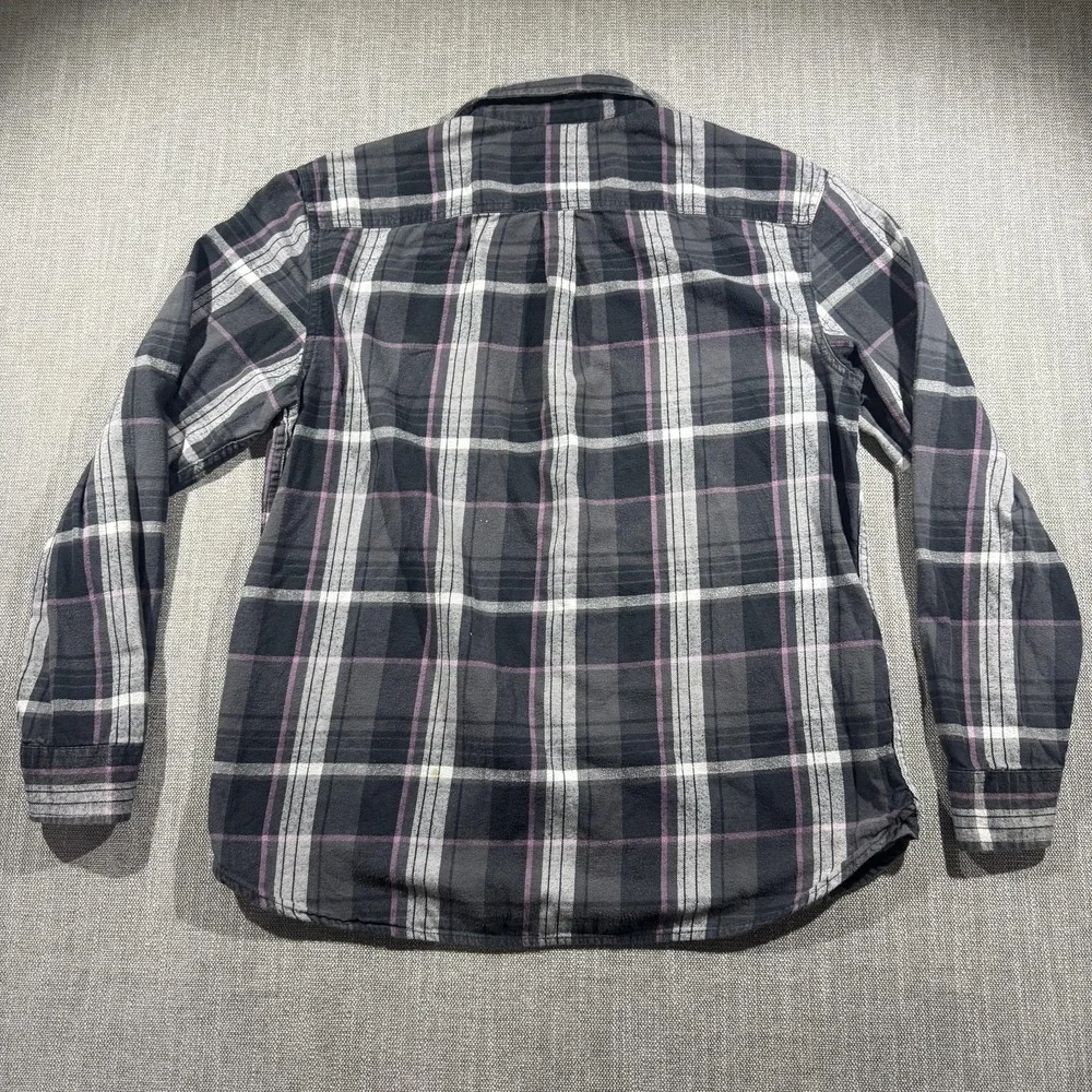 The North Face Shirt Mens Large Black Plaid Long Sleeve Flannel Button Up Casual